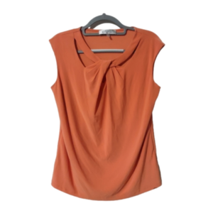 Kasper Crossover Sleeveless Top Papaya Size Medium
